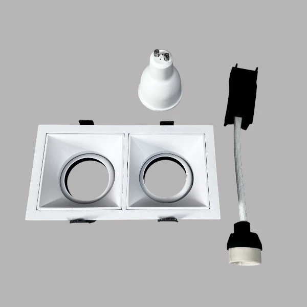 dual GU10 recessed light , adjustable GU10 light fixture , recessed adjustable lighting Supplier | Sincerelux